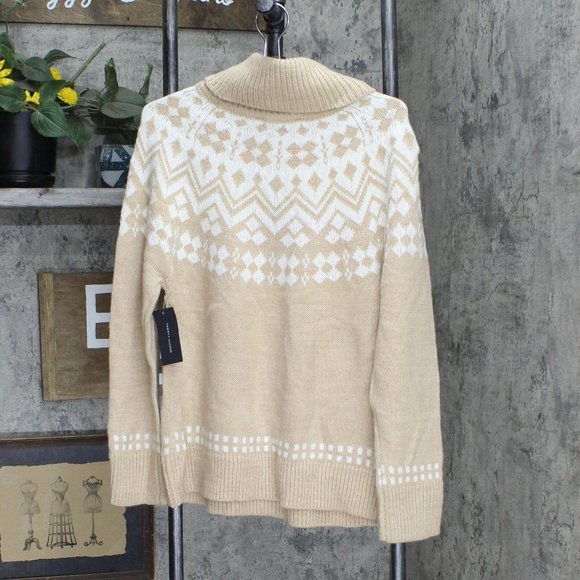 NWT Tommy Hilfiger Turtleneck Sweater J2XS0785 XXL Light Heather Fawn Brown - Picture 3 of 6